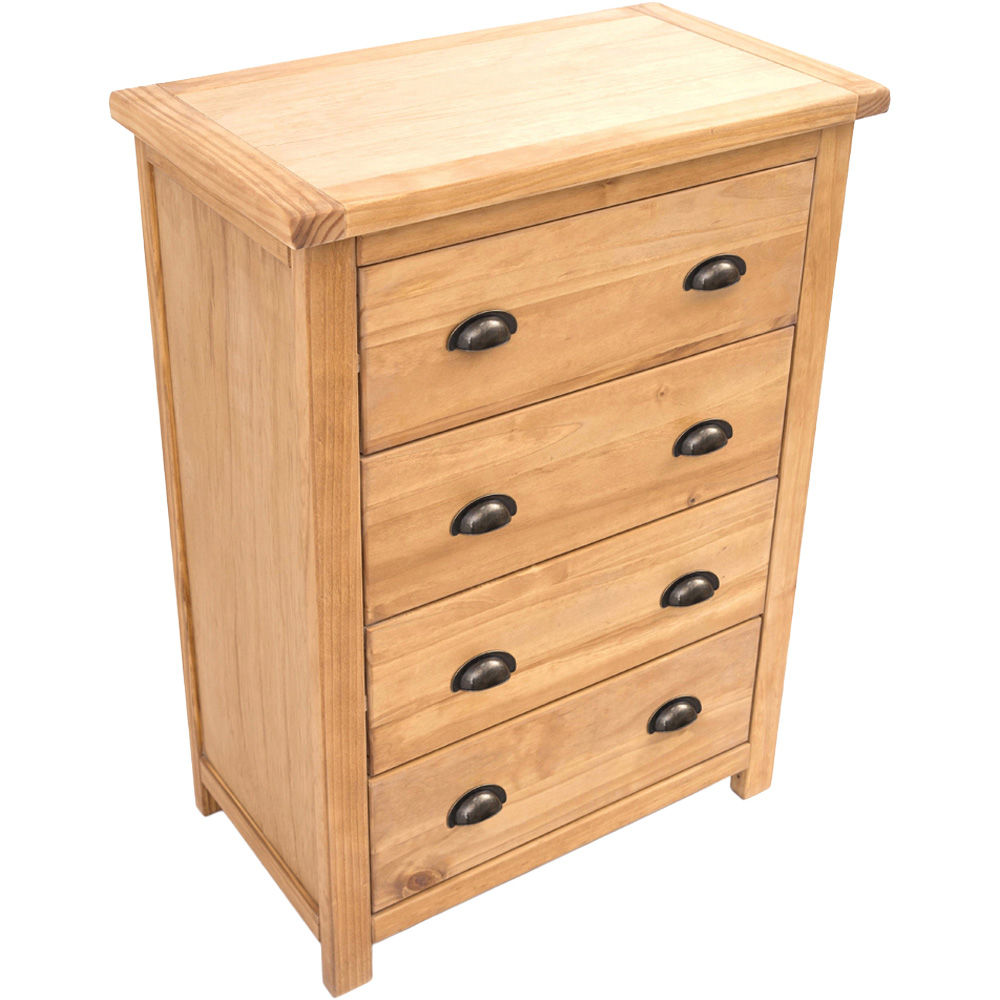 Cabinet Bits Lugo 4 Drawer Antique Wax Brass Cup Handle Chest of Drawers Image 4