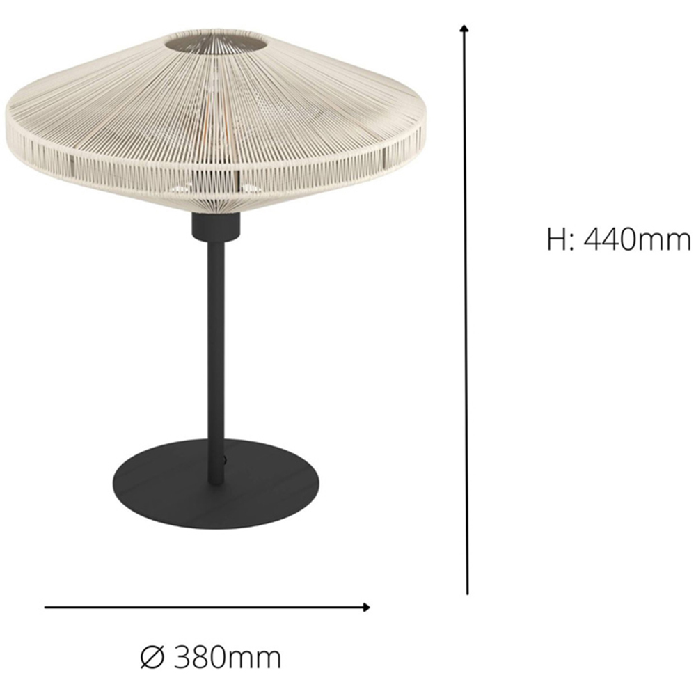 EGLO Midsumer Timeless Fabric and Steel Table Lamp Image 5