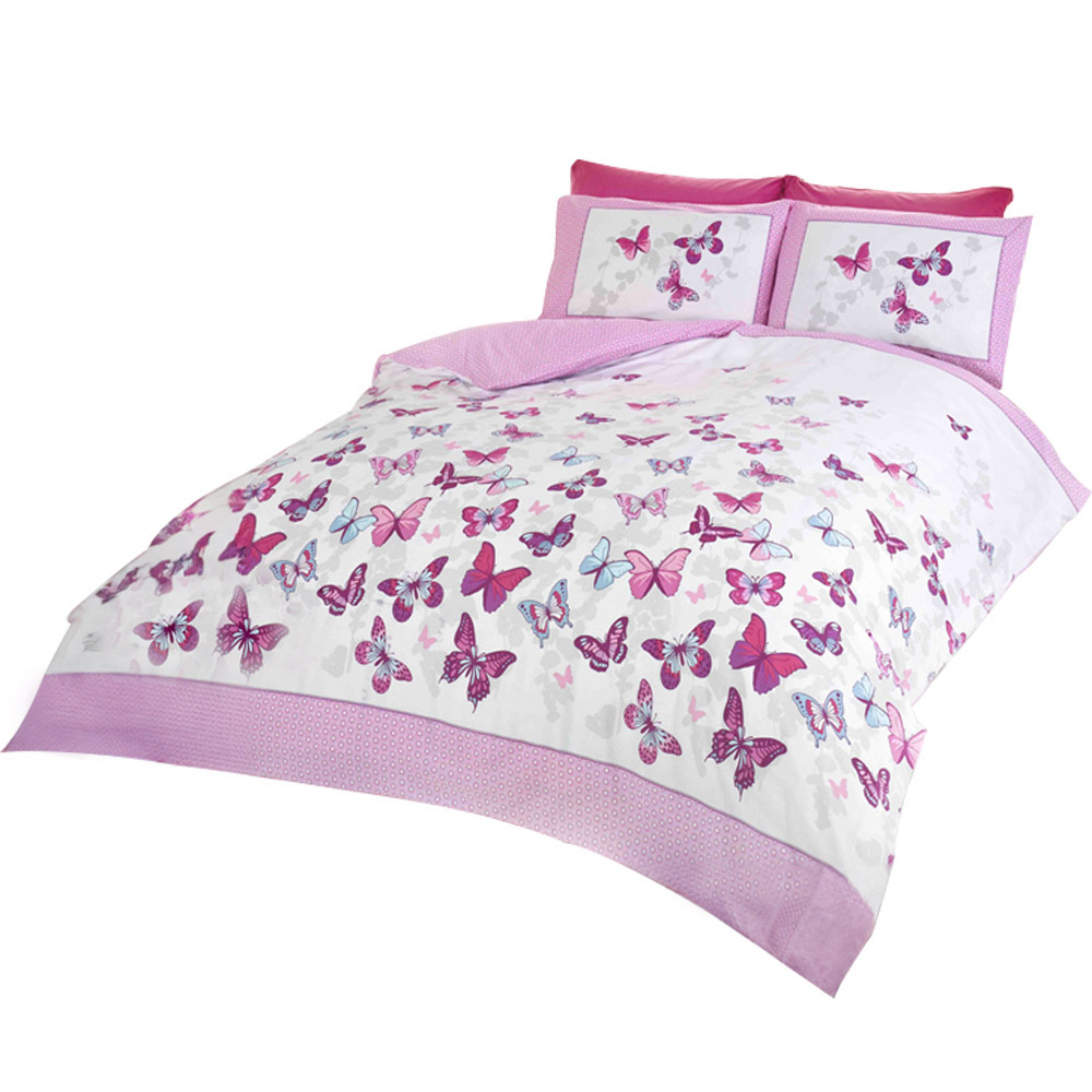Rapport Home Flutter Double Pink Duvet Set Image 2