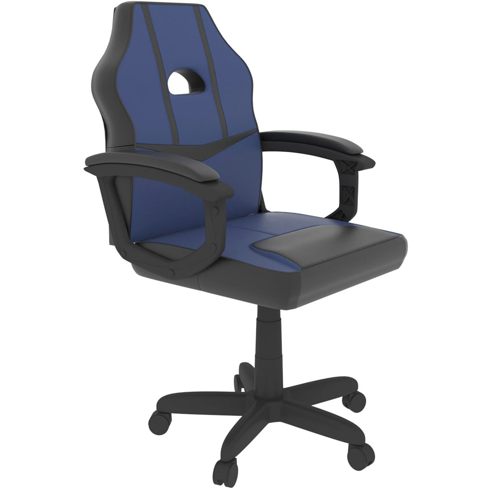Vida Designs Comet Blue and Black Swivel Office Chair Image 2