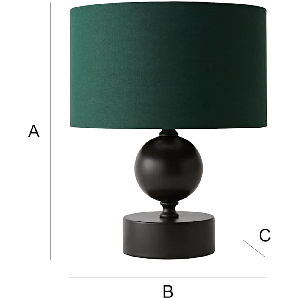 ValueLights Anthony Green Drum Shade Candlestick LED Table Lamp with Bulb Image 7