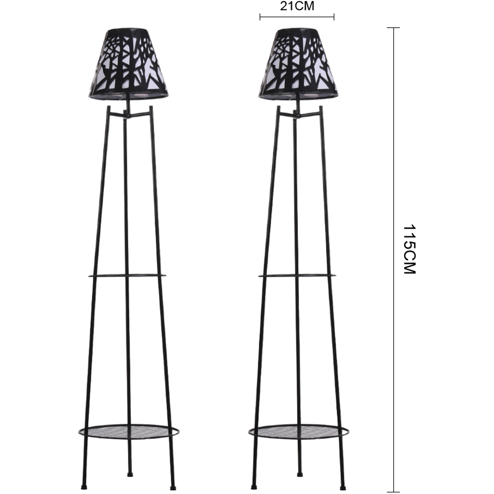 Living and Home 2 Tier Solar Powered Plant Stand 2 Pack Image 7
