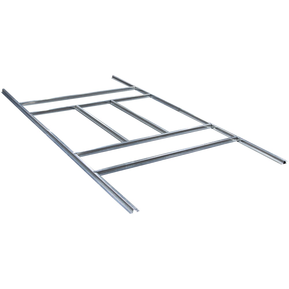 Rowlinson Trentvale Metal Apex Shed Light Grey with Foundation Kit 10 x 8ft Image 3