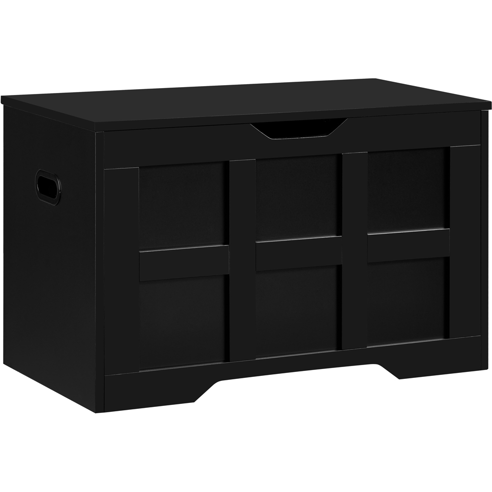 VIDA DESIGNS Black Small Storage Ottoman Bench Image 2