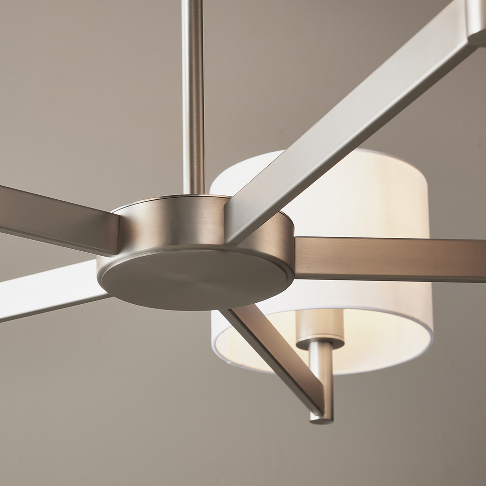 Merano Cortino Vintage White Matt Nickel 5 Light Ceiling Pendant Light Image 5