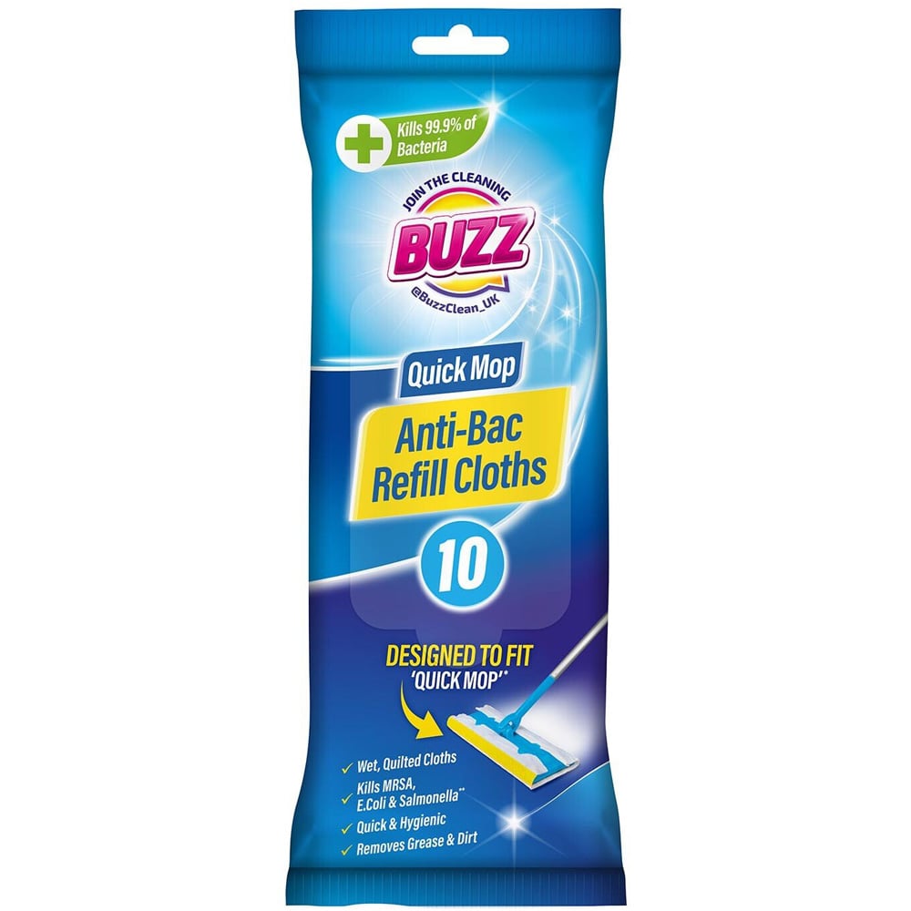 Buzz Anti Bacterial Mop Head with Refill Cloths Image