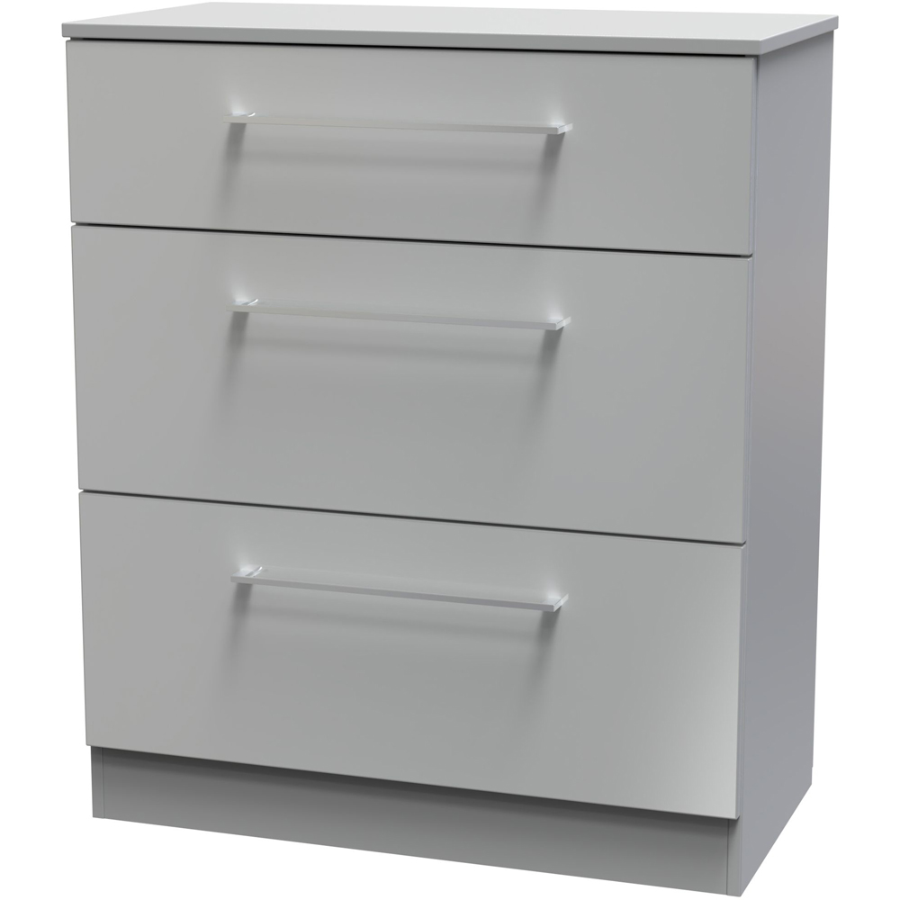 Crowndale Worcester 3 Drawer Uniform Grey and Dusk Grey Deep Chest Ready Assembled Image 2