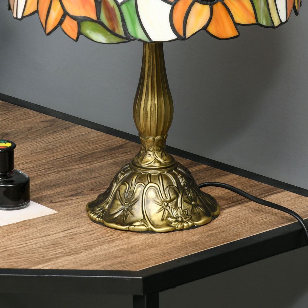 Portland Antique Stained Glass Table Lamp Image 5