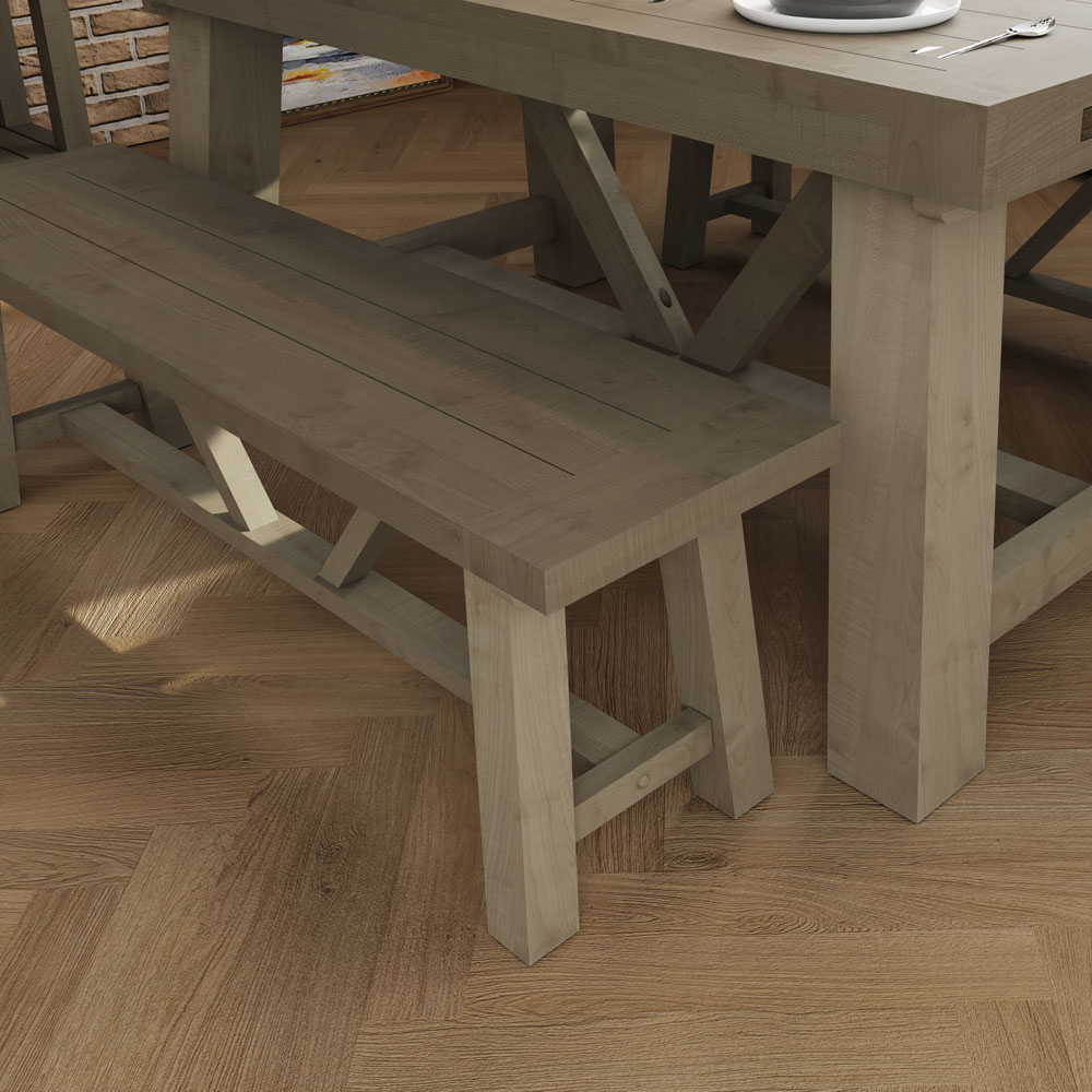 FWStyle Saltash Reclaimed Pine Dining Bench 140cm Image 5