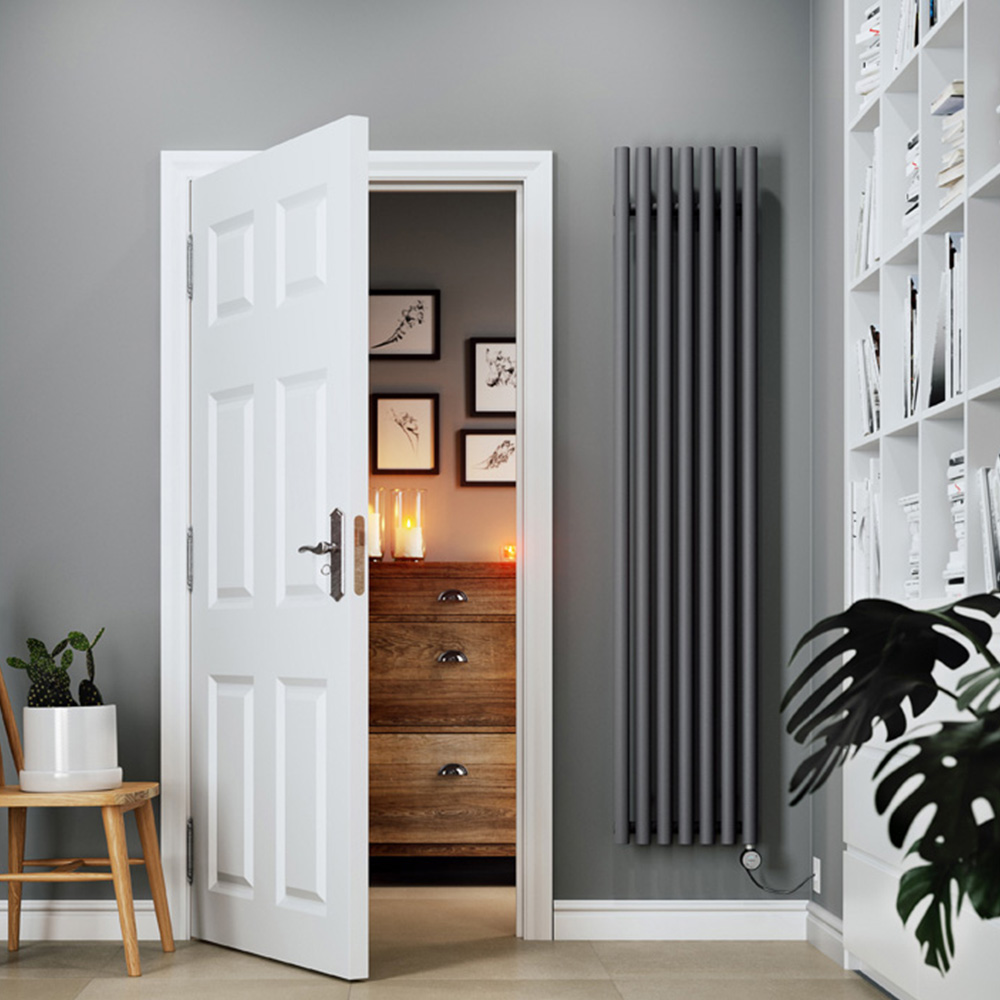 Terma Rolo Room Modern Grey Electric Radiator Bluetooth 800W 1800 x 370mm Image 2