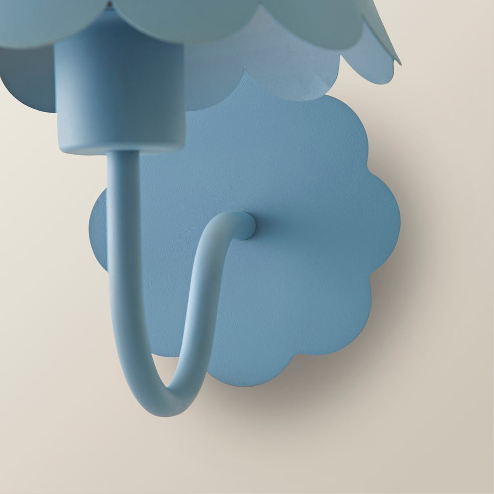 ValueLights Hallie Blue Scallop Rechargeable Wall Light 2 Pack Image 5