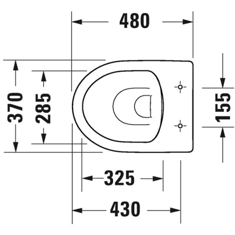 Duravit No.1 White Floor Standing Rimless Toilet 480 x 370mm Image 2