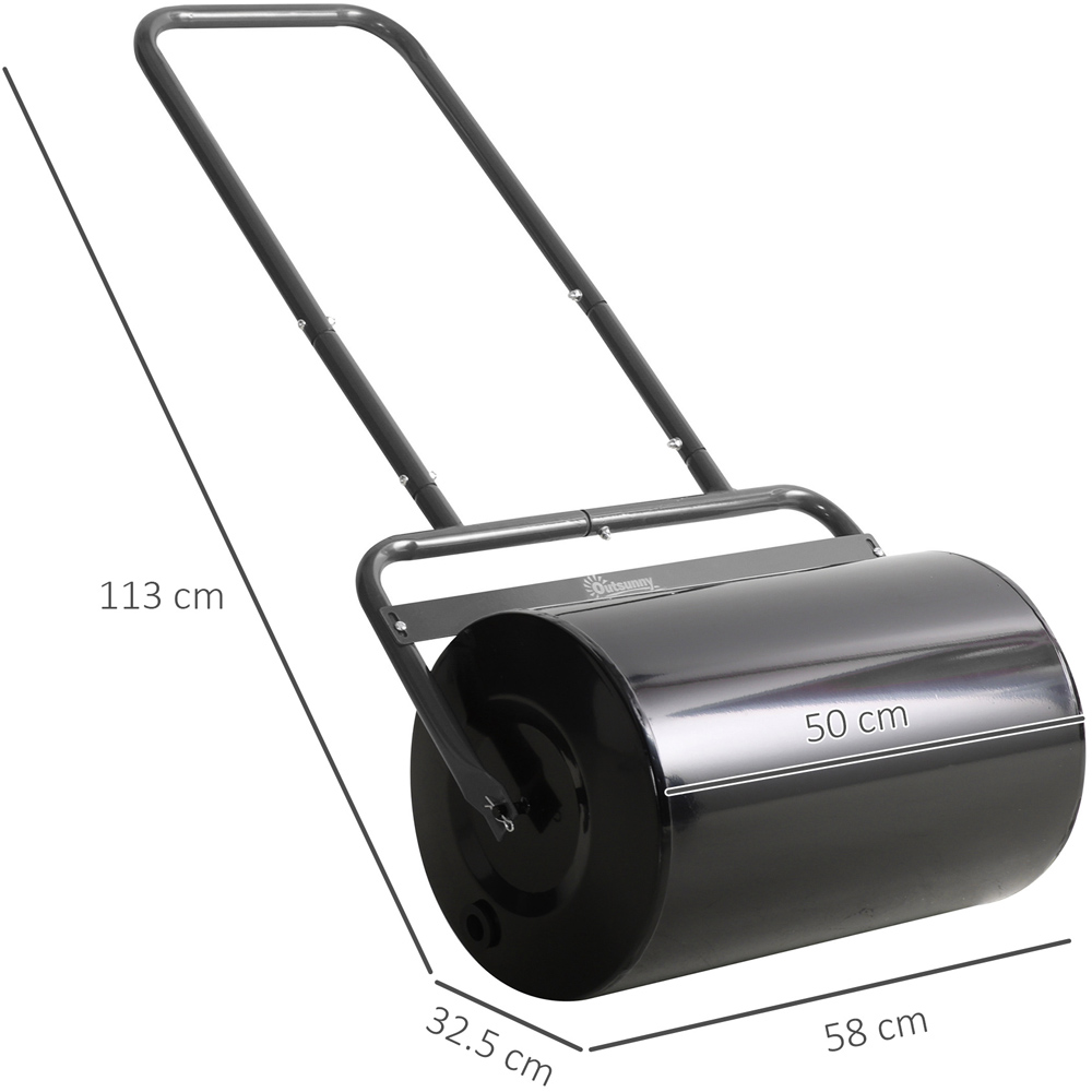 Outsunny Black Combination Push Lawn Roller 38L 32.5 x 58cm Image 7