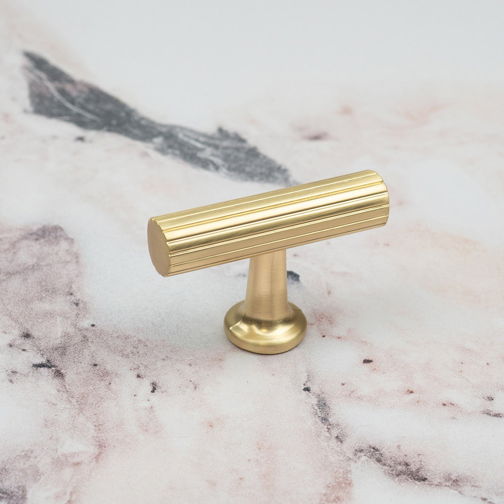 Handle & Home Brass Textured T-Bar Knob 50mm Image 2