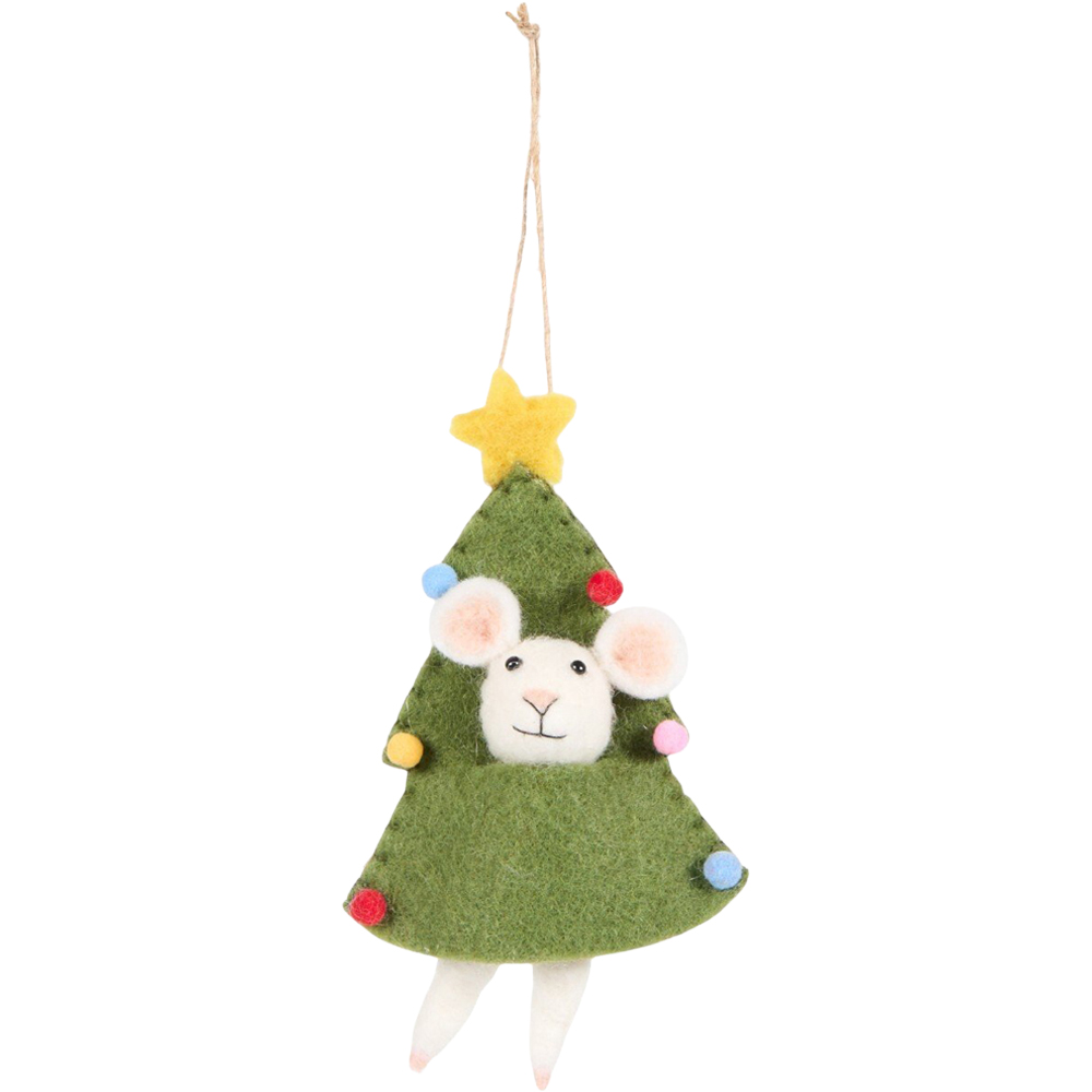 Christimas Tree Mouse Decoration Green Image 1