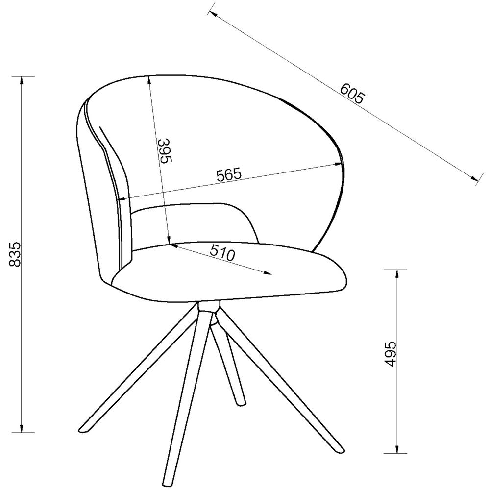 Bentley Designs Stella Grey Boucle Fabric Swivel Chair Image 6