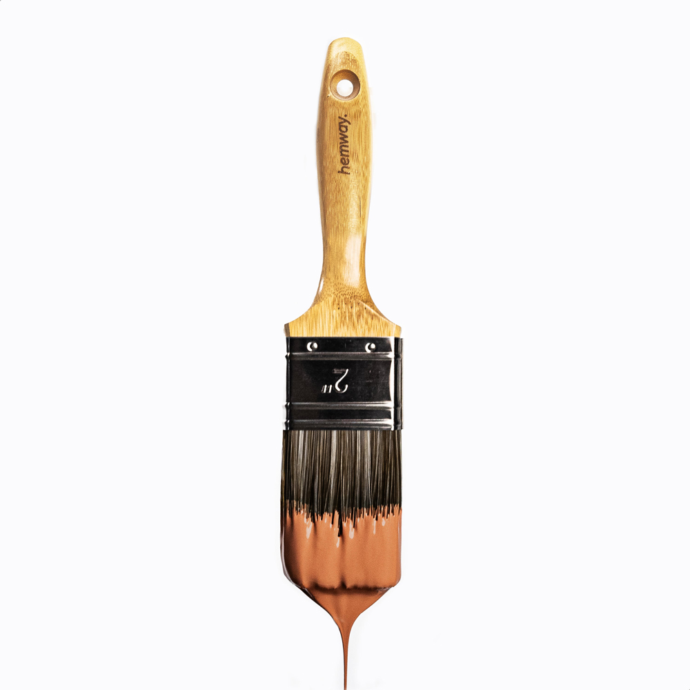 Hemway Tools Premium Bamboo Flat Paint Brush 2 inch Image 4