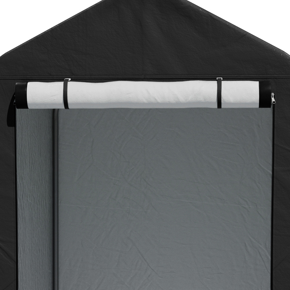 Living and Home 4 x 6ft Black Outdoor PE Bicycle Shelter Storage Shed Image 4