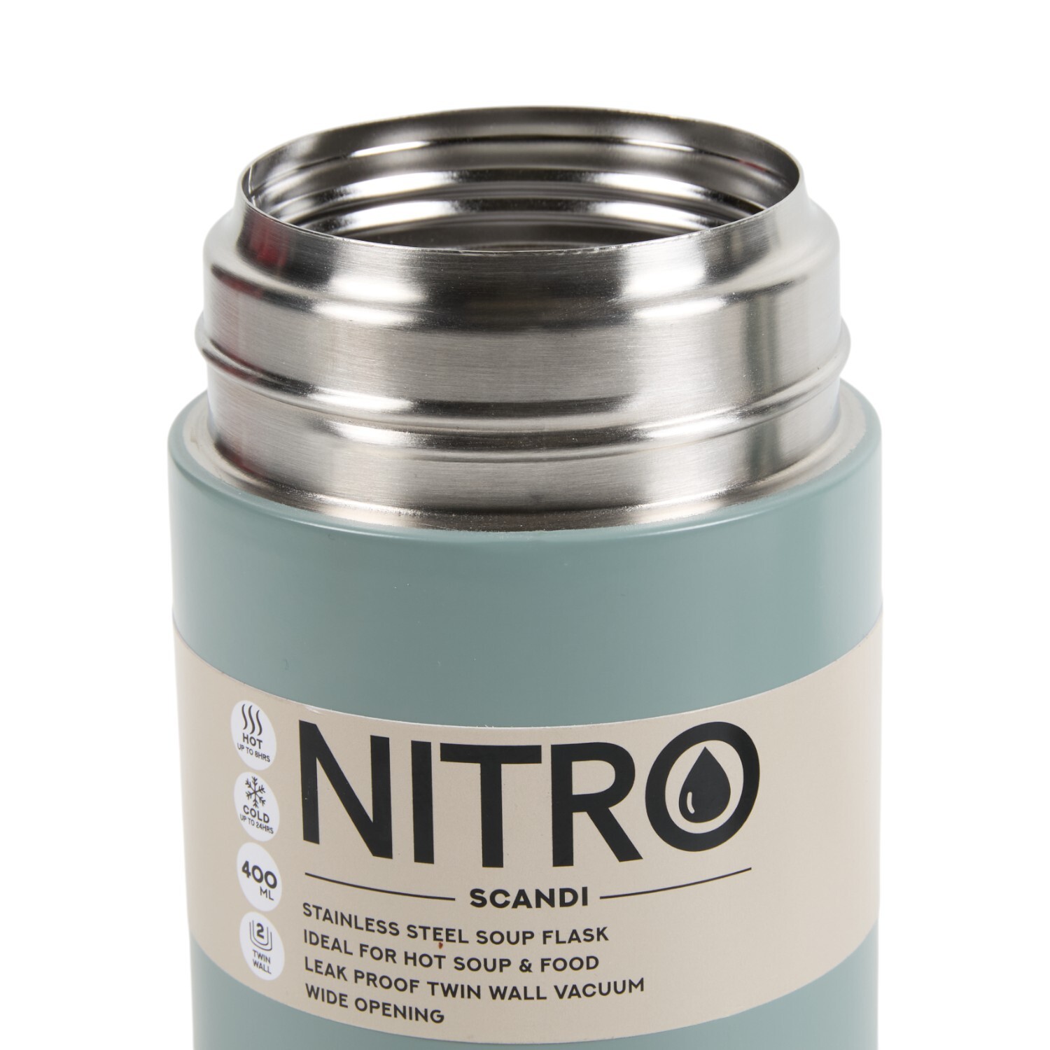 Nitro Scandi Stainless Steel Soup and Food Flask 400ml Image 13