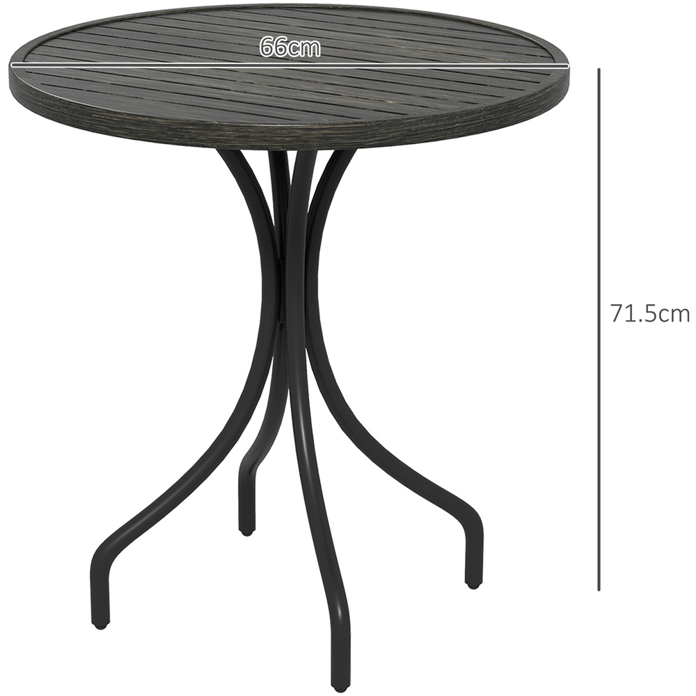 Outsunny Grey Round Garden Side Table Image 9