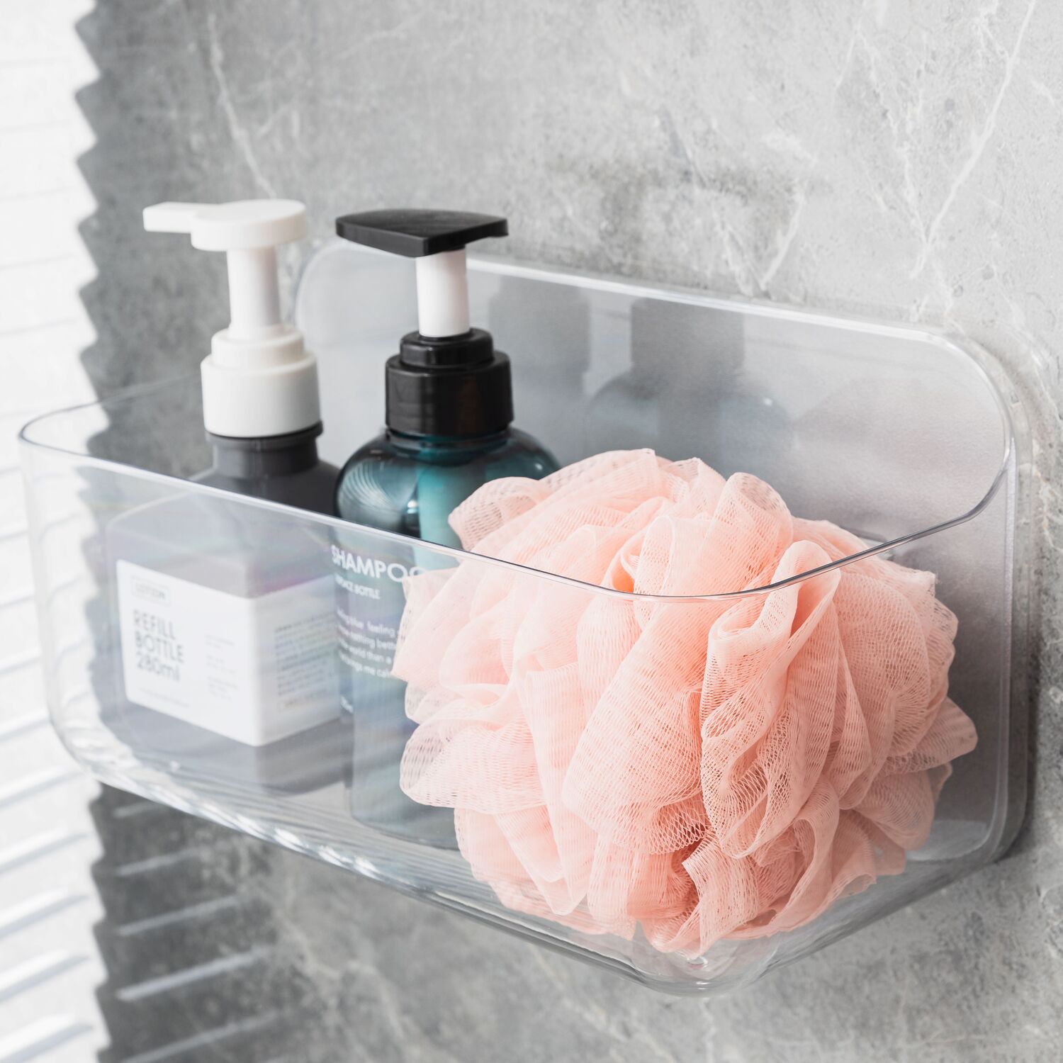 Bali Adhesive Rectangle Storage Basket Image 2