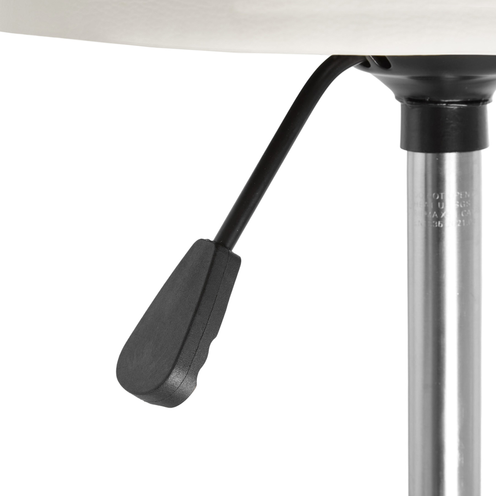 tectake Werner White Swivel Desk Stool Image 5