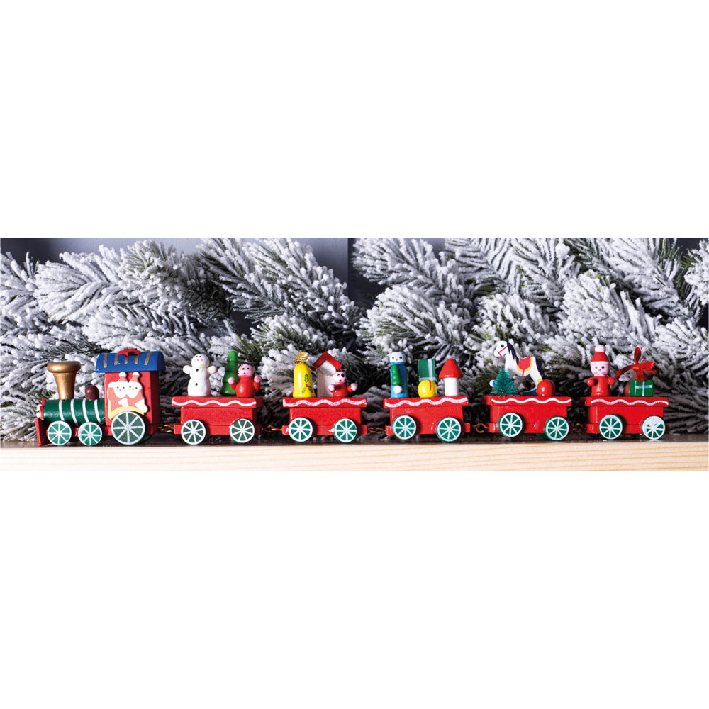 St Helens Wooden Christmas Train Set Display 35cm Image 5