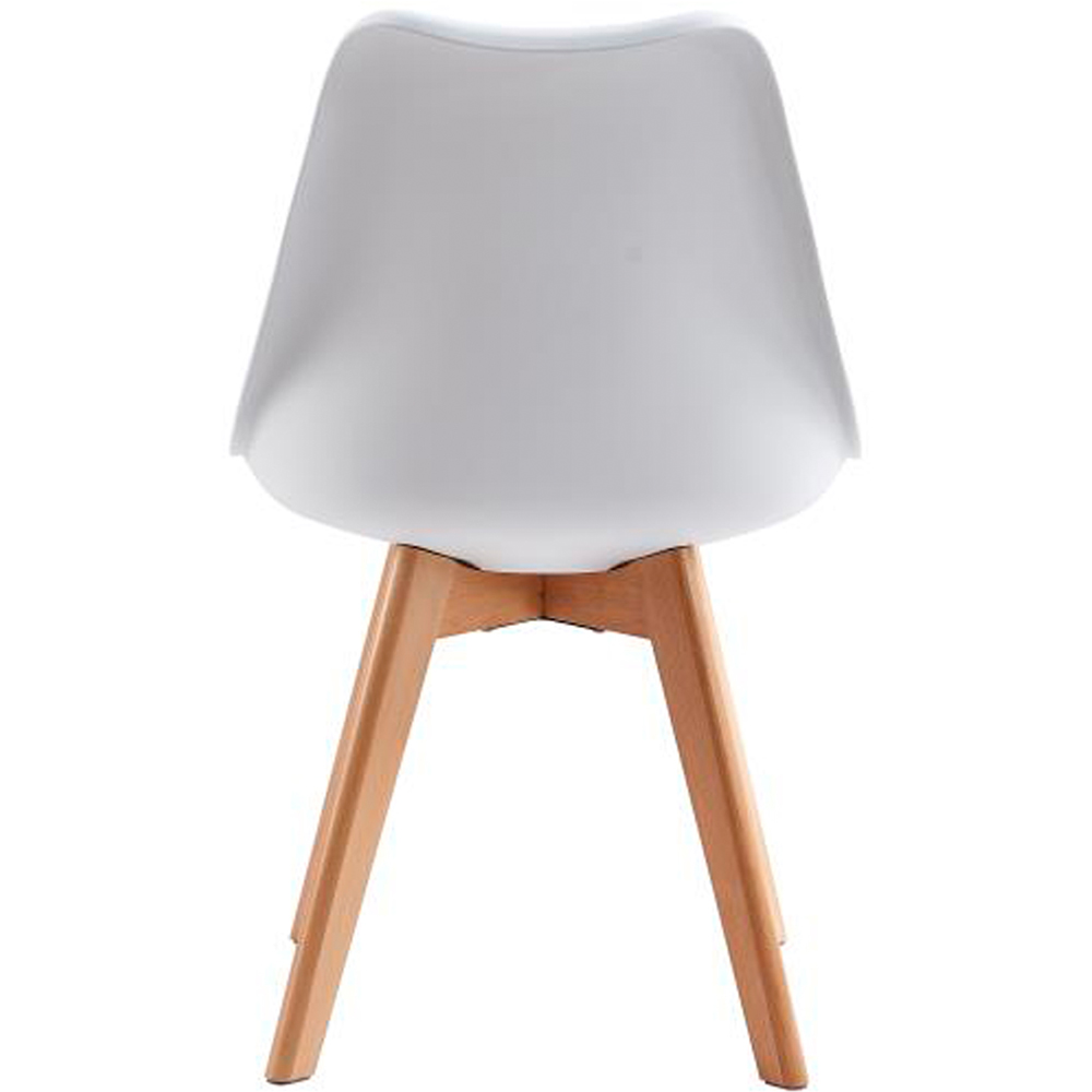 Eva Set of 2 White Padded Dining Chairs Image 4