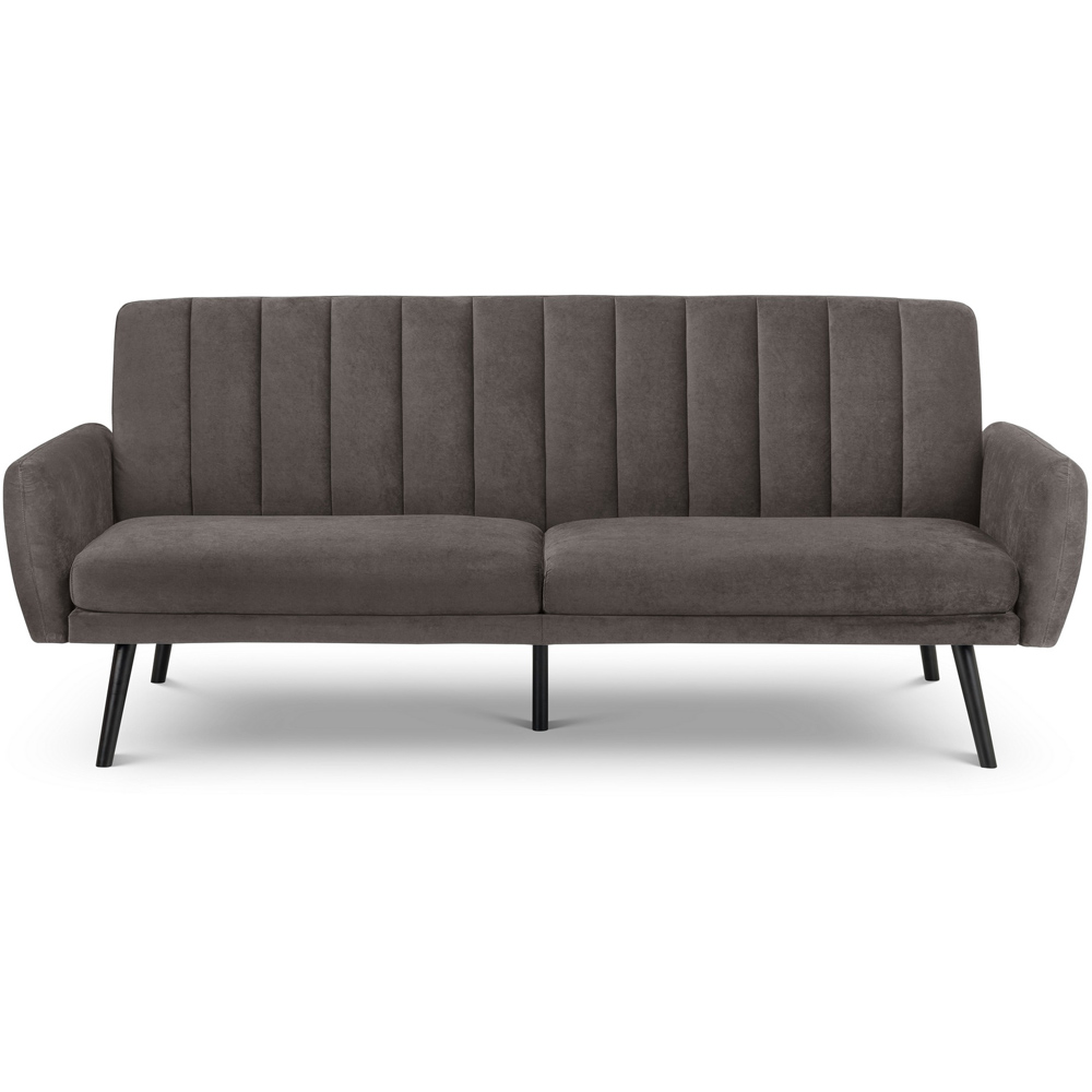 Julian Bowen Afina 2 Seater Grey Velvet Sofa Bed Image 3