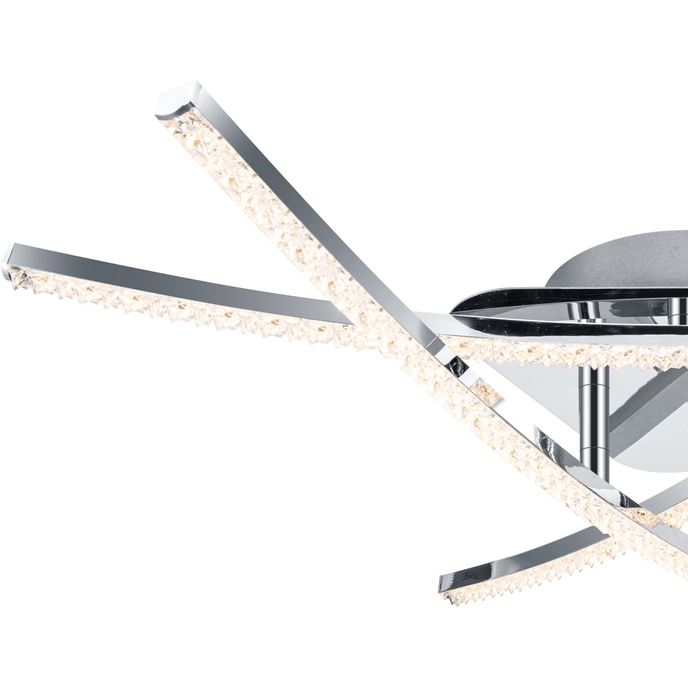 Cosylyte Samford 3 Light Beaded Chrome LED Flush Ceiling Light Image 4