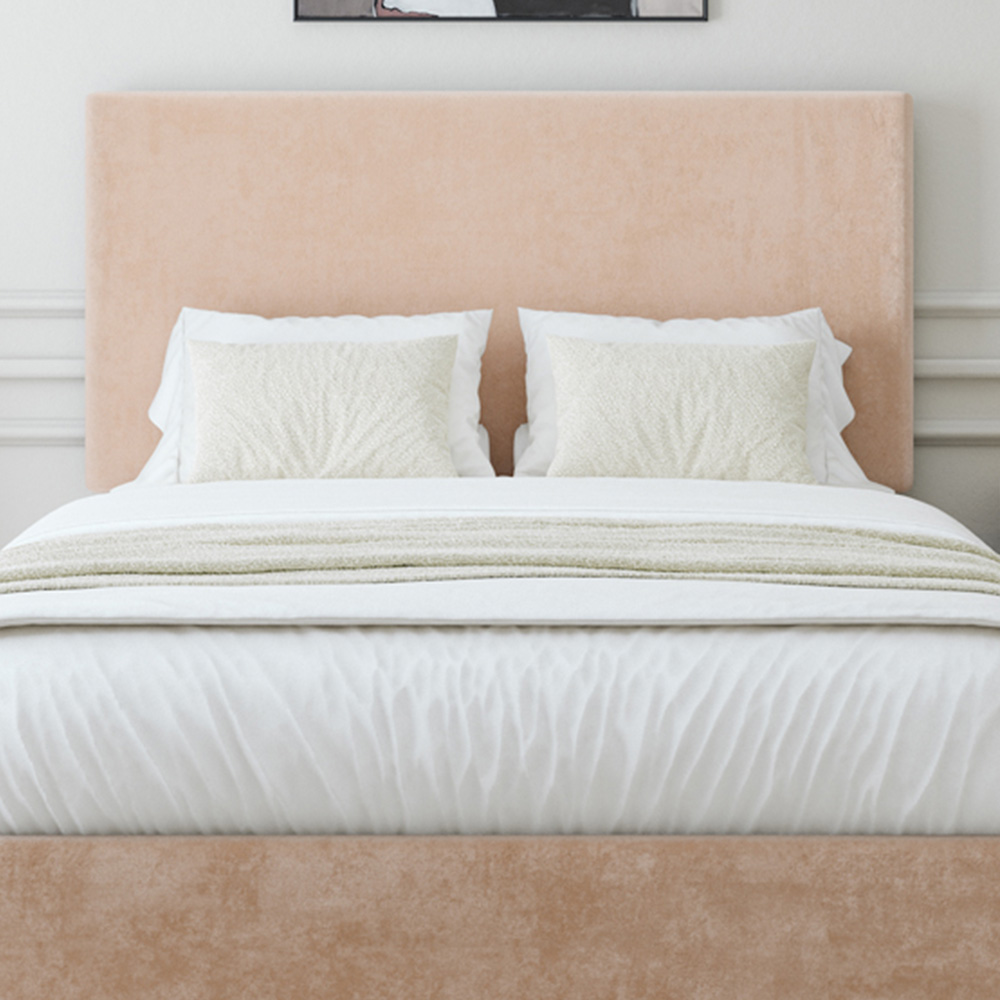 Bedmaster Single Mink Naples Linen Divan Base with Valencia Headboard Image 2