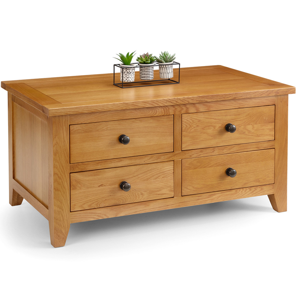 Julian Bowen Astoria 4 Drawer Oak Coffee Table Image 3