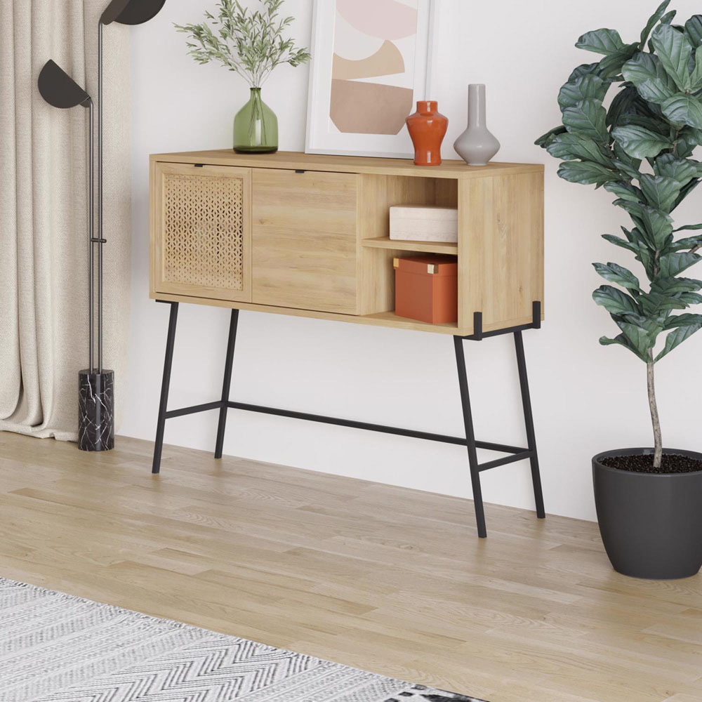 FWStyle Naive 2 Door Sapphire Oak and Black Sideboard Image 6