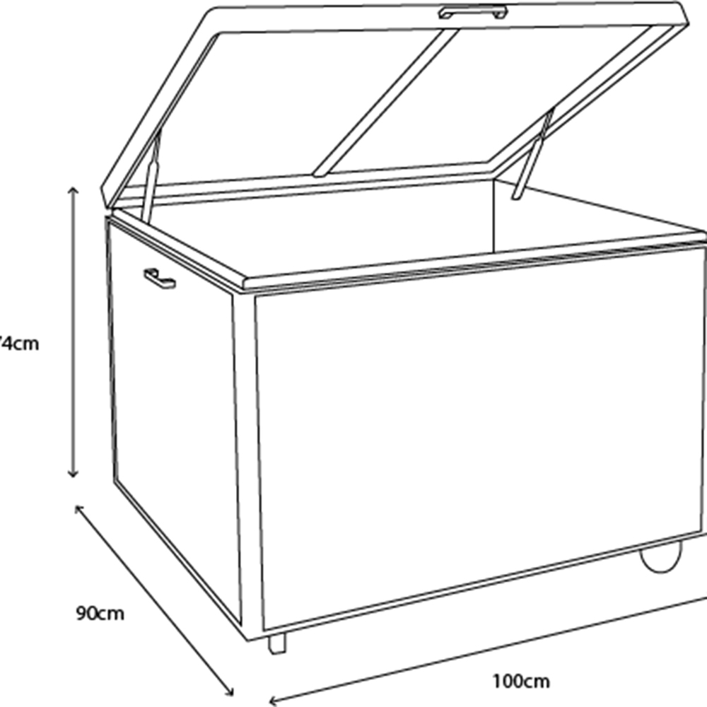 Royce Medium Wood Look Outdoor Storage Box 779L Image 8