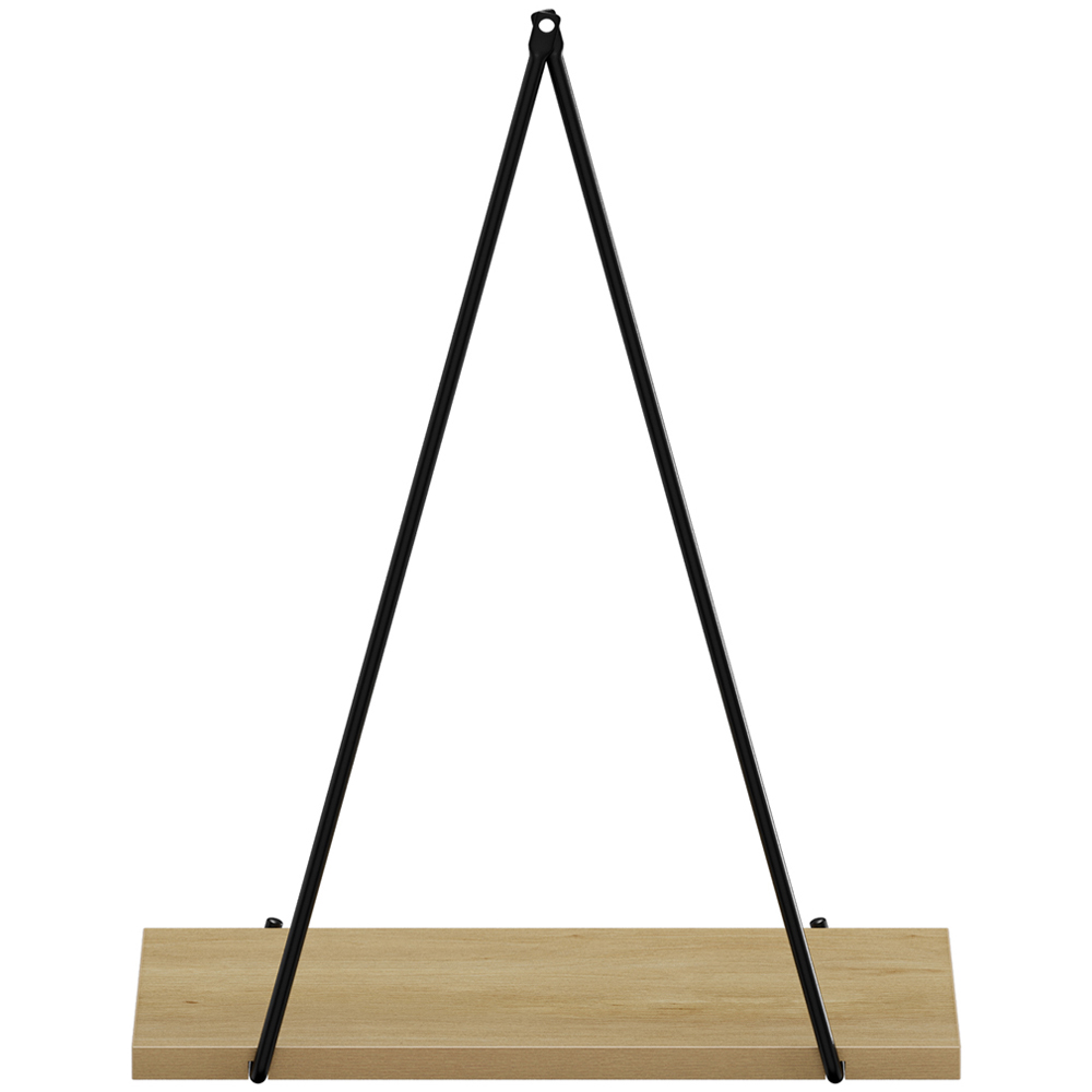 Homebase Light Oak Effect Mini Triangular Hanging Shelf 2 Pack Image 5