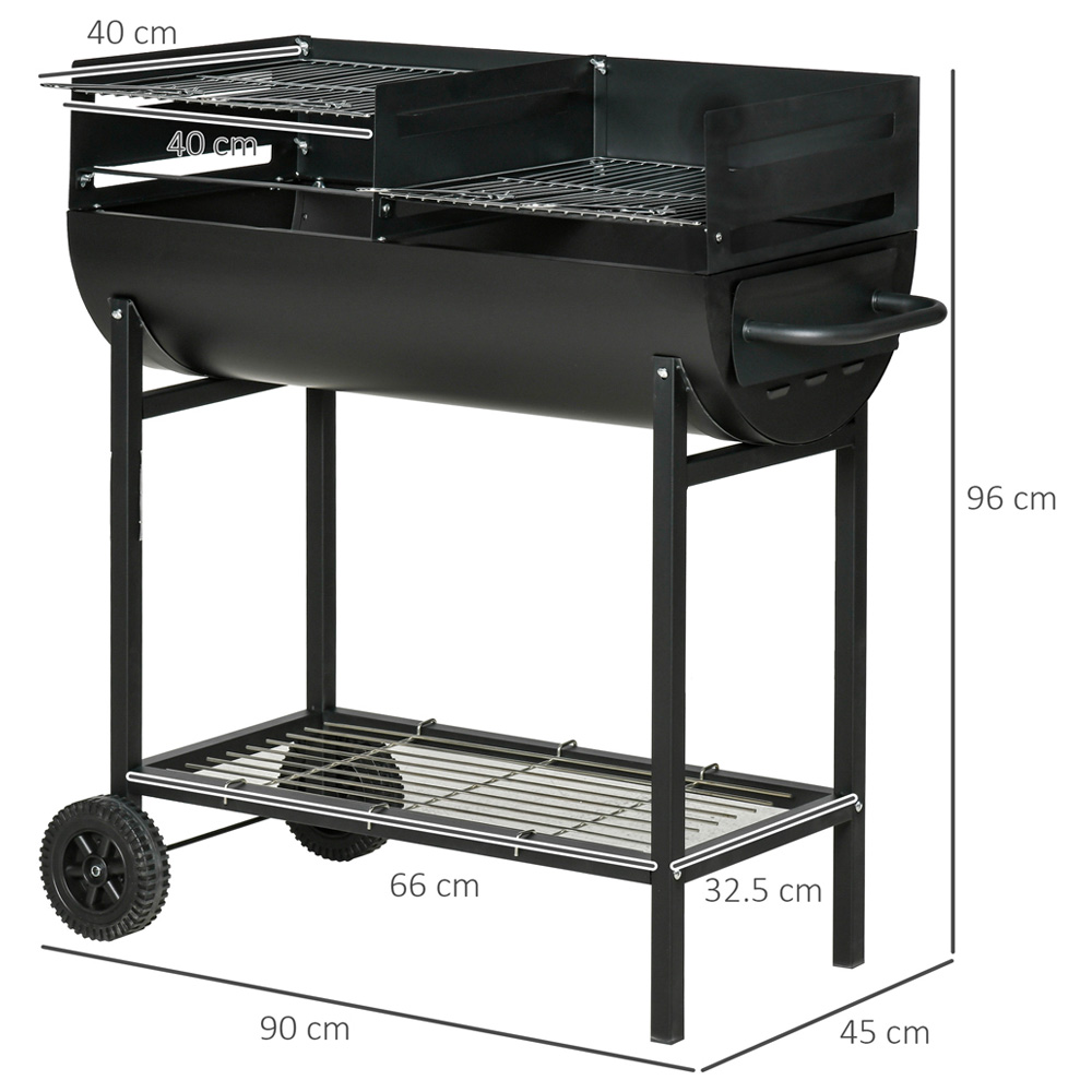 Portable Charcoal BBQ Grill Cart 2 Image 6