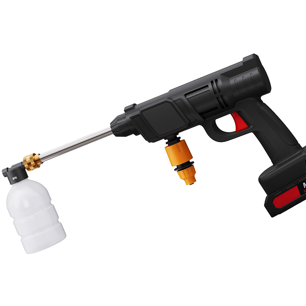 Living and Home Black Electric Cordless Handheld Pressure Washer with 2 Battery Image 6