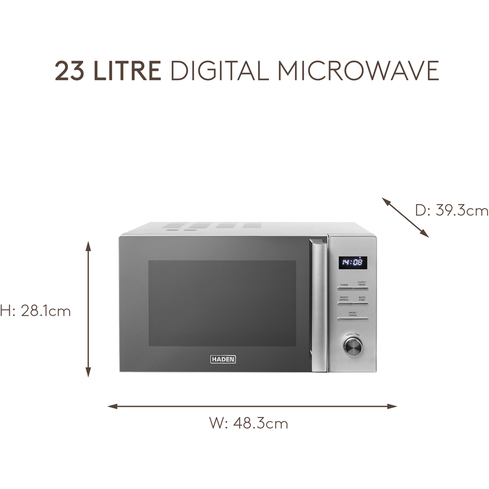 Haden 214683 Stainless Steel 23L Digital Microwave 900W Image 7