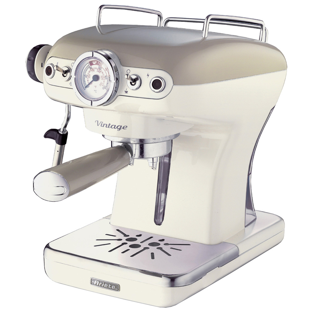 Ariete Vintage ARPK16 Cream Dome Kettle 2 Slice Toaster and Espresso Coffee Maker Set Image 5