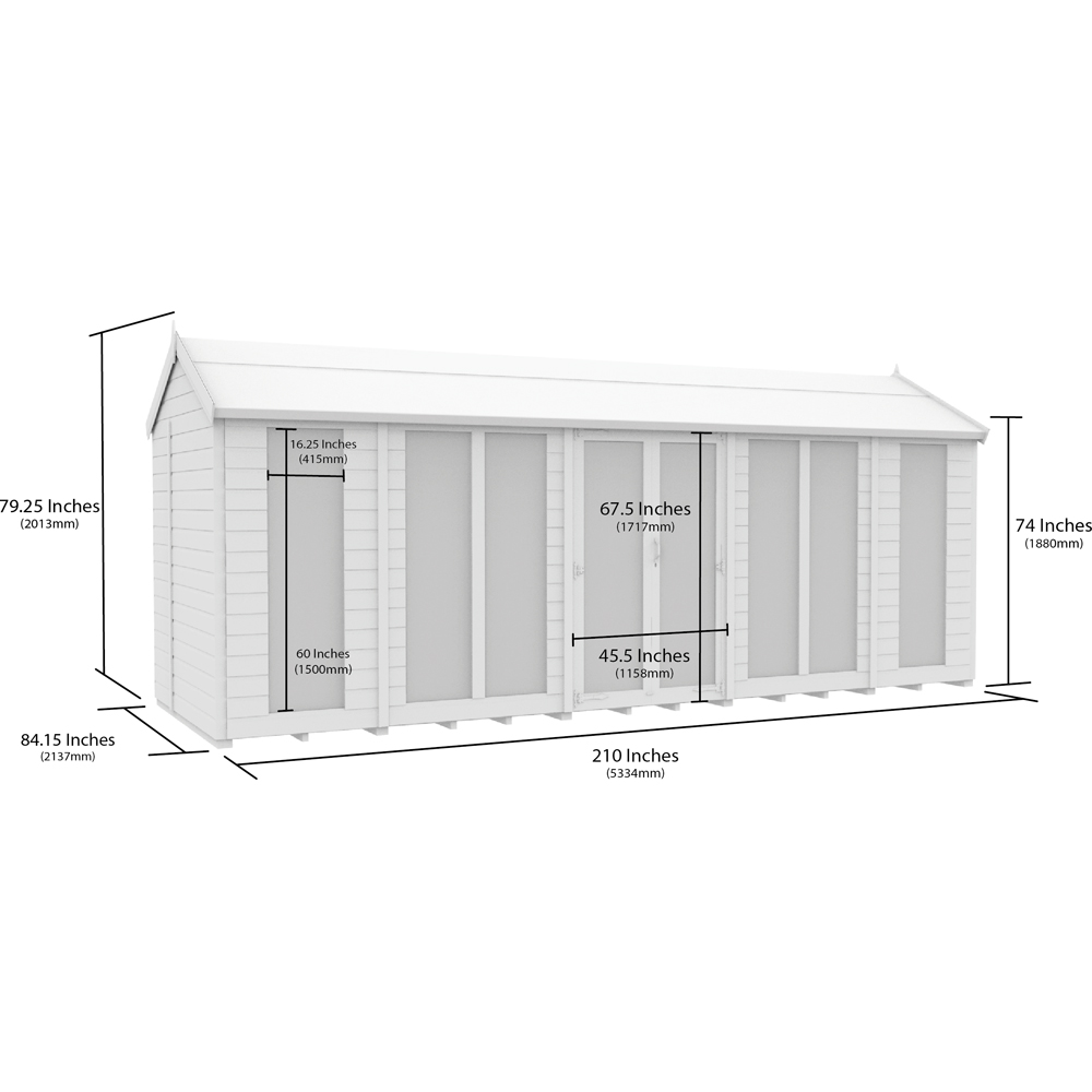 DIY Sheds 18 x 7ft Tongue and Groove Timber Apex Summerhouse Image 7