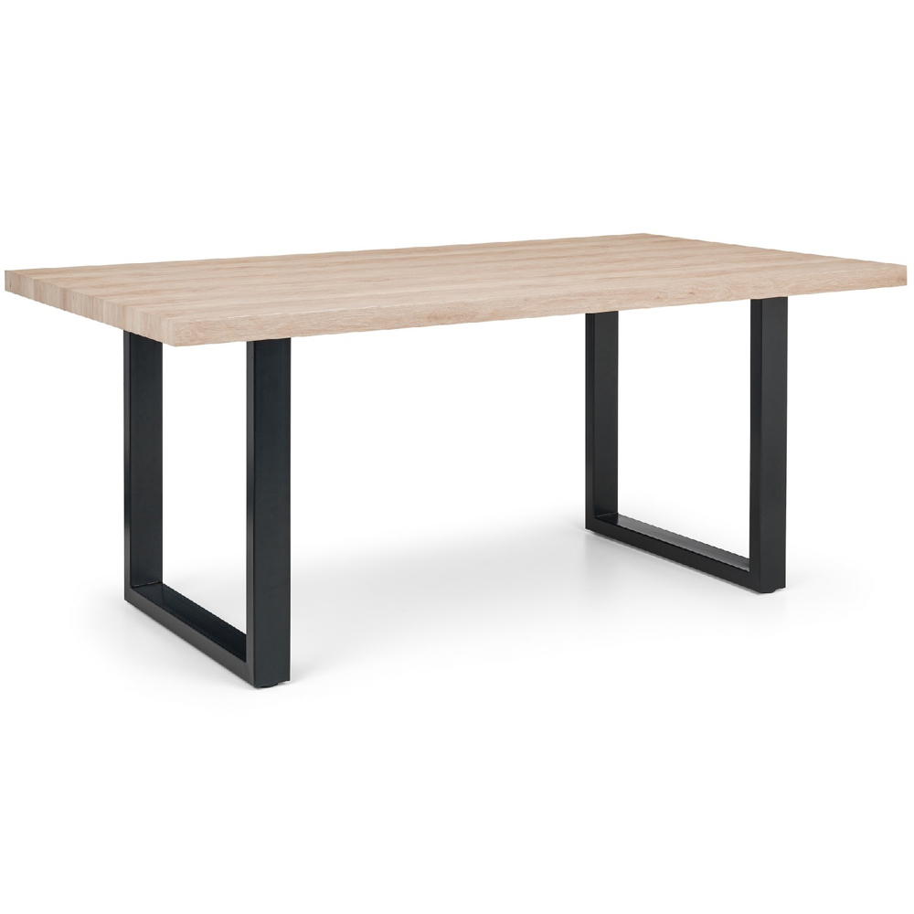 Julian Bowen Berwick 6 Seater Rectangular Dining Set with Low Bench Mustard Image 4