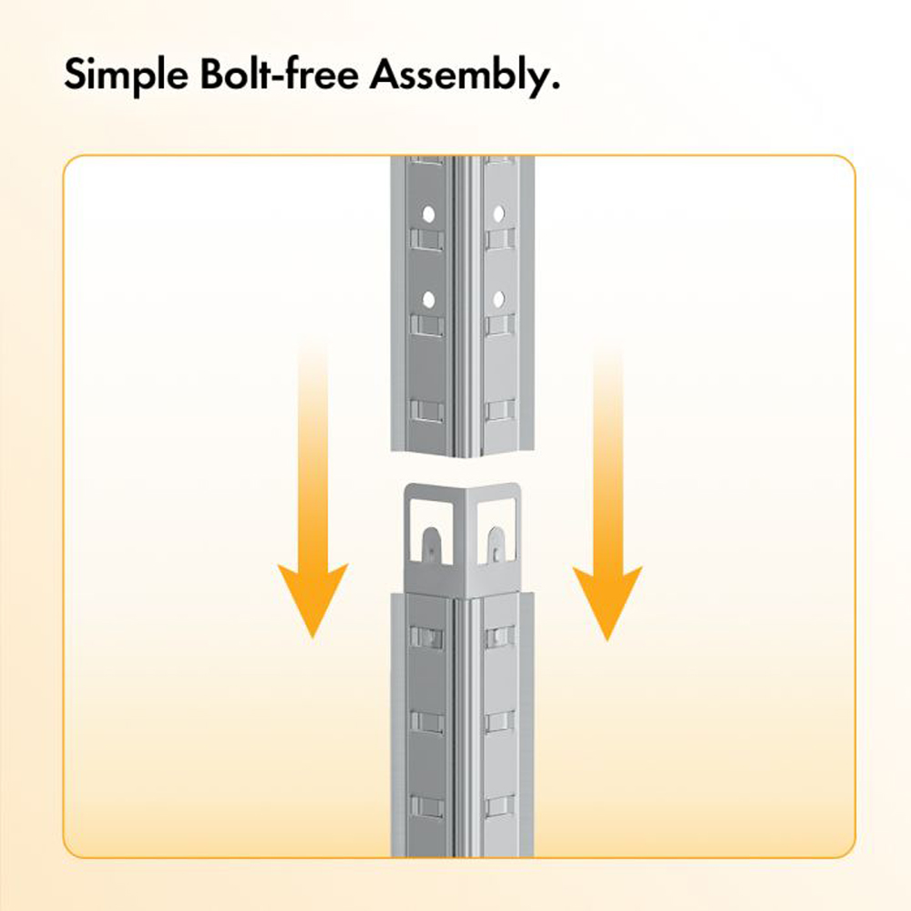 VonHaus 5 Shelf Galvanised Storage Rack Image 8