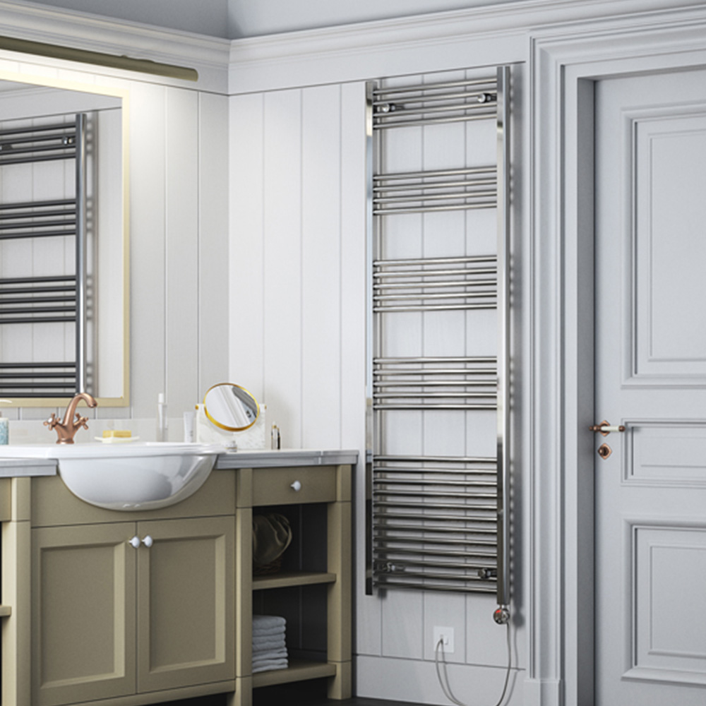 Terma Leo E 2046BTU Chrome Electric Variable Temperature Towel Rail 1800 x 600mm Image 6