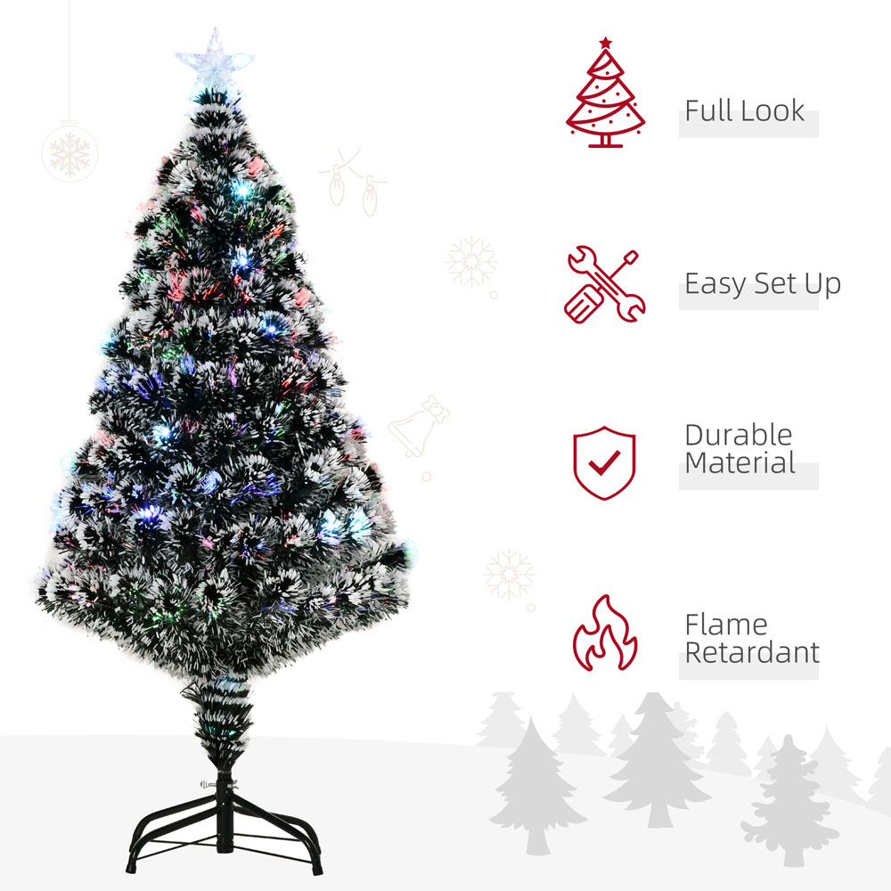 Everglow Fibre Optic LED Multicolour Artificial Christmas Tree 4ft Image 6