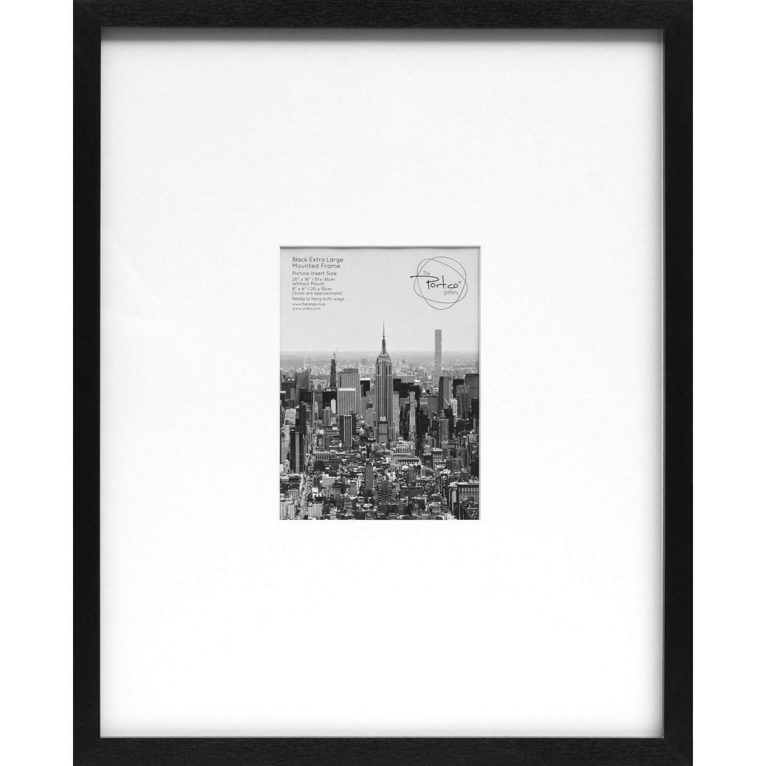 Black Extra Large Mount Photo Frame - Black / 8 x 6 inch Image 1
