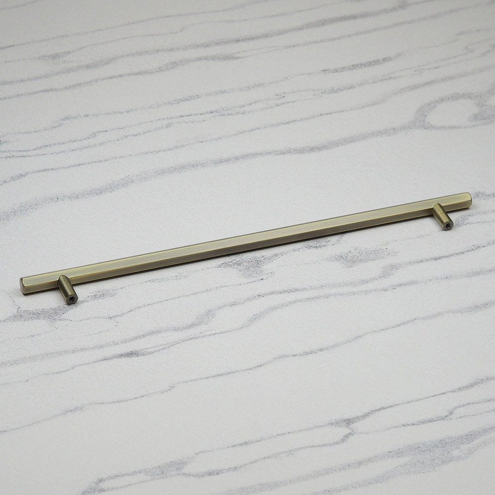 Handle & Home Antique Brass Hexagon T-Bar Handle 320mm Image 4