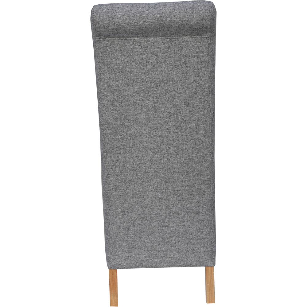 Home Source Chile Set of 2 Padded Solid Oak High Back Dining Chairs Image 3