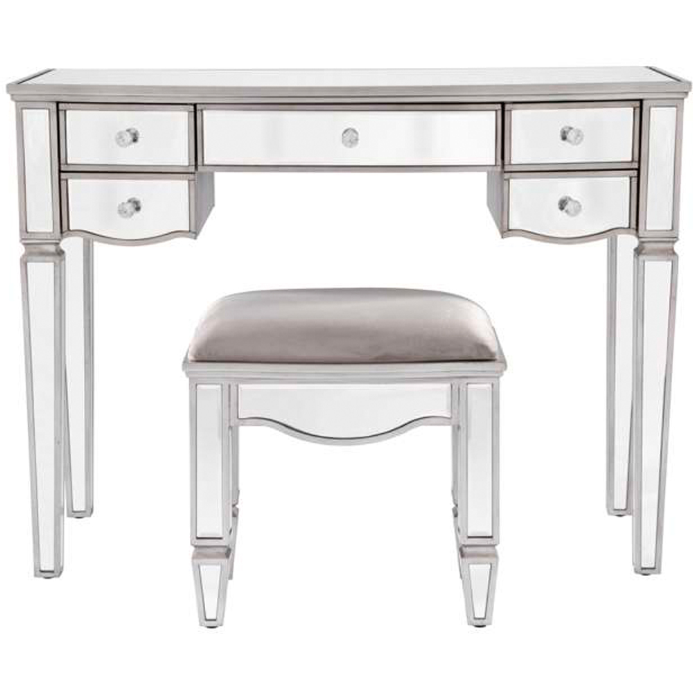 Birlea Elysee 5 Drawer Mirrored Dressing Table Image 3