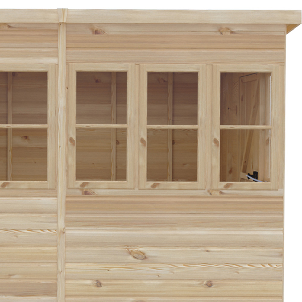 Shire 10 x 10ft Shiplap Style A Sun Pent Shed Image 2