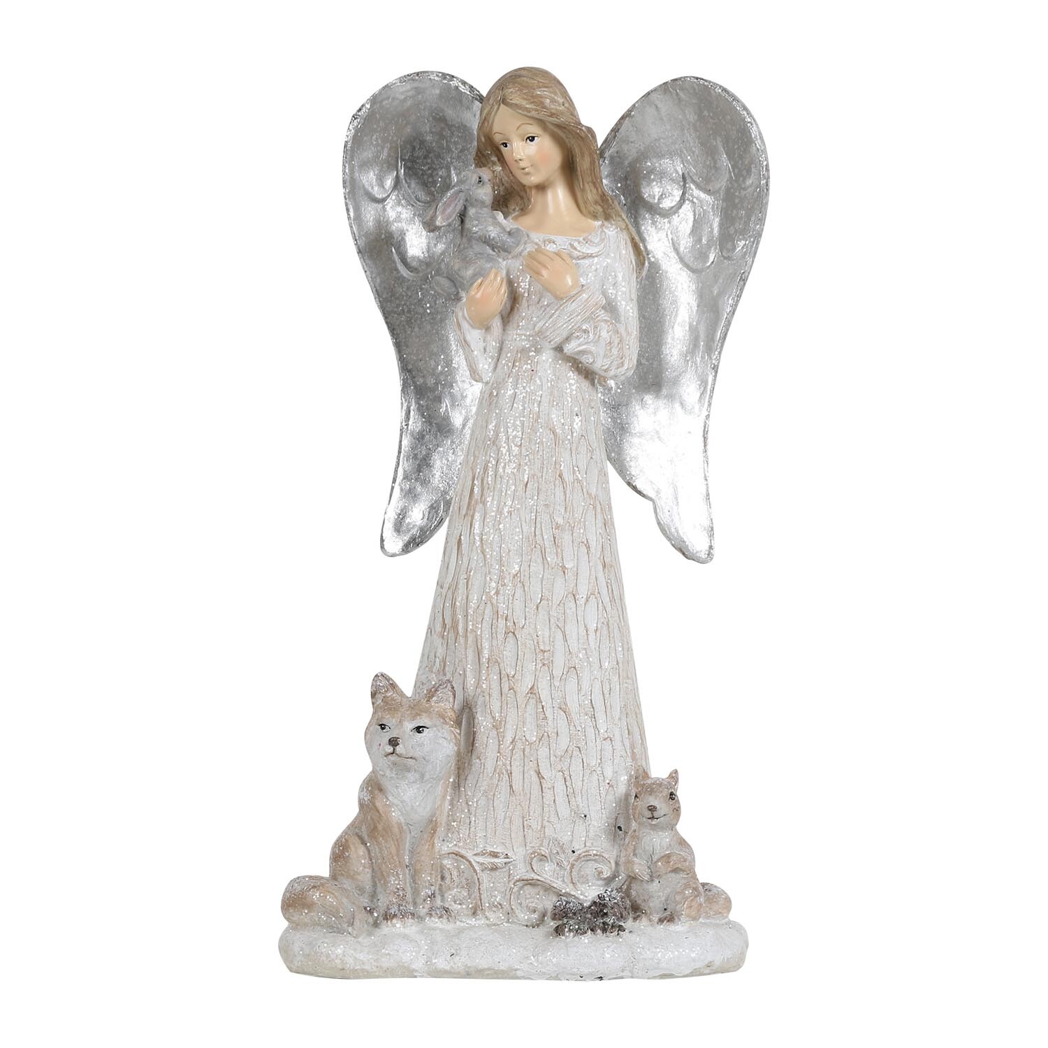 Angel With Animals Ornament Image